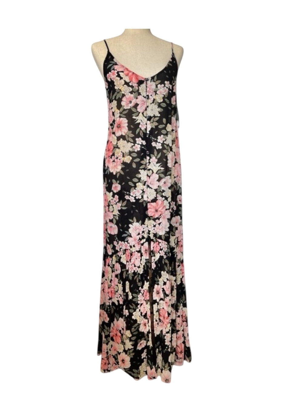 Rare Billabong Dance on Air Floral Slip Maxi Dress size small
